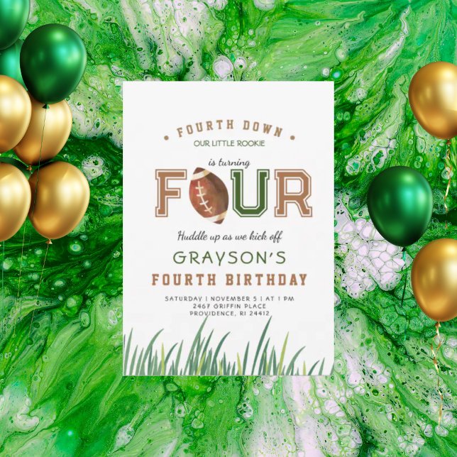 Convite Festa de 4° aniversário do Huddle Up Football (Criador carregado)