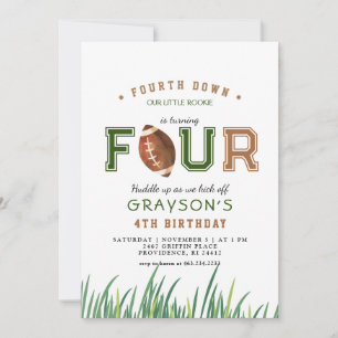 Convite Festa de 4° aniversário do Huddle Up Football