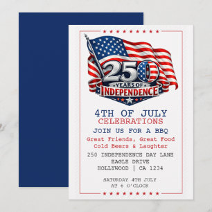 Convite Festa de 4 de Julho - 250 Anos de Independência