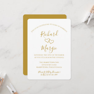 Convite Festa de 50ª Festa de Aniversário de Casamento Des