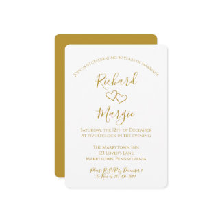 Convite Festa de 50ª Festa de Aniversário de Casamento Des