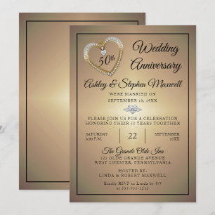 Convite Festa de 50º Aniversário de Casamento dos Diaman