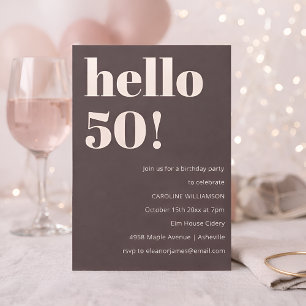 Convite Festa de 50º Aniversário Moderno e Elegante em Mar