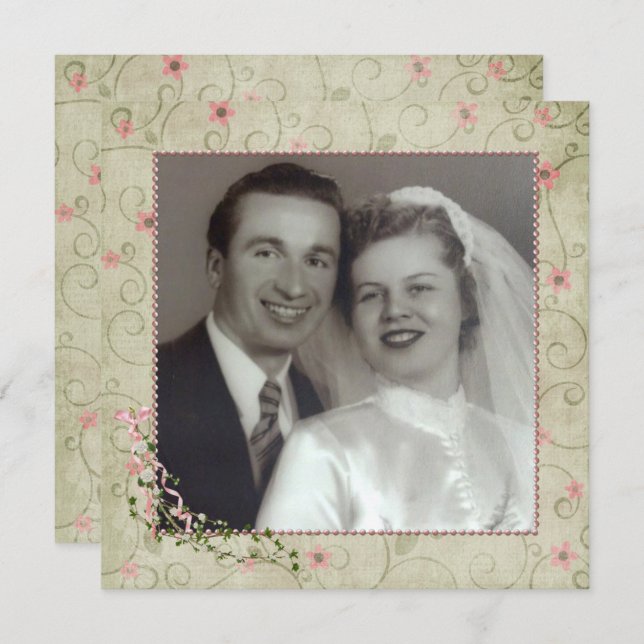 Convite Festa de 50 anos com foto (Frente/Verso)