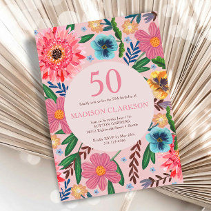 Convite Festa de 50 Anos de Floral no Jardim
