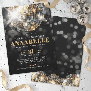 Convite Festa de 50 Anos do Black Gold Adult