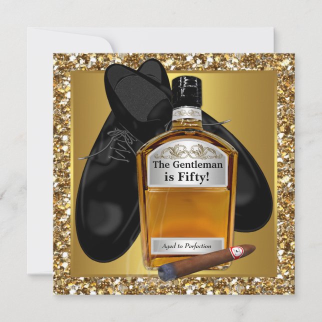 Convite Festa de 50 Anos do Homem Perfeito (Frente)