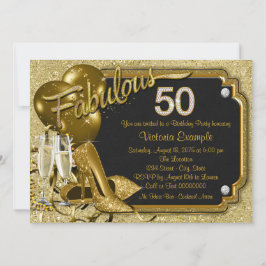 Convite Festa de 50 anos fabulosa para mulher