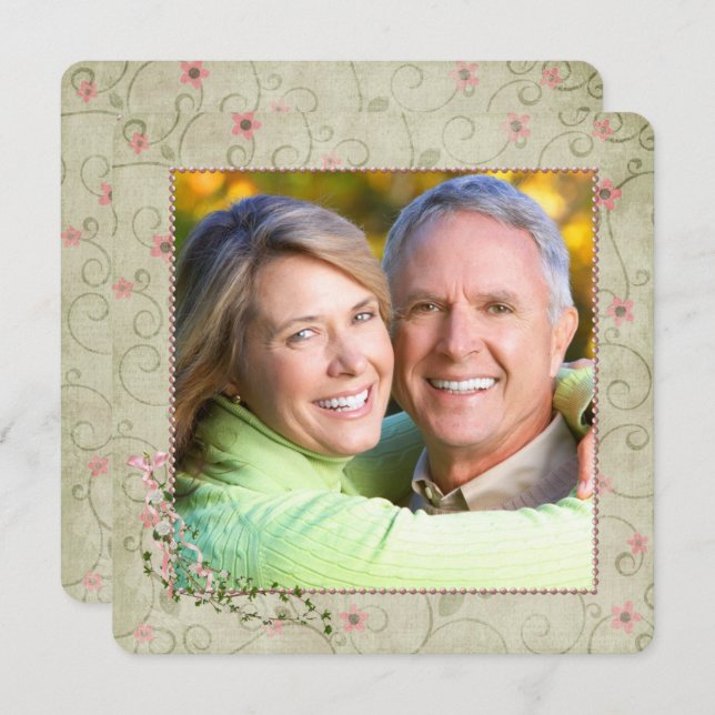 Convite Festa de 55 anos com foto (Frente/Verso)