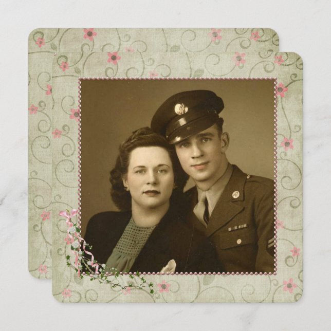 Convite Festa de 60 anos com foto I (Frente/Verso)