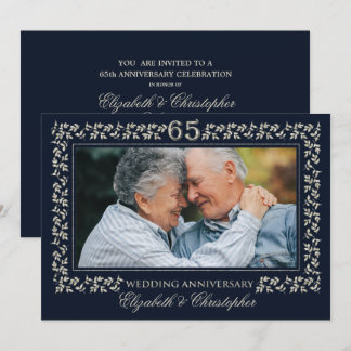 Convite Festa de 65 anos de Casamento | Foto Personalizada