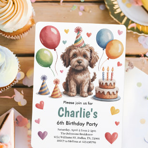Convite Festa de 6 Anos do Cachorro dos Meninos Fofos