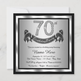 Convite Festa de 70 Anos de Prata