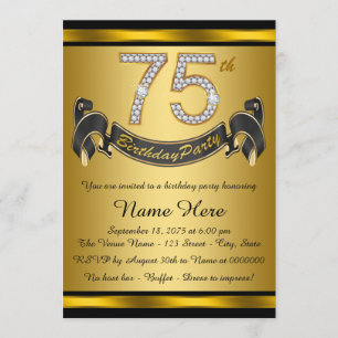 Convite Festa de 75 Anos de Ouro