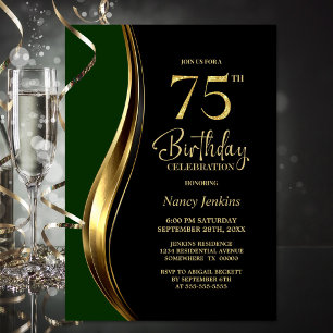 Convite Festa de 75 Anos do Black Gold Green