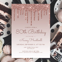 Festa de 80 Anos Glam Rose Gold