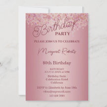 Festa de 80 Anos Rose Gold