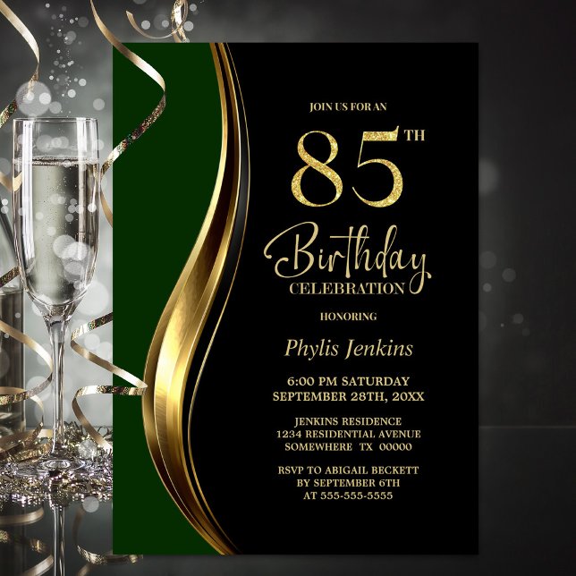 Convite Festa de 85 Anos do Black Gold Green (Criador carregado)