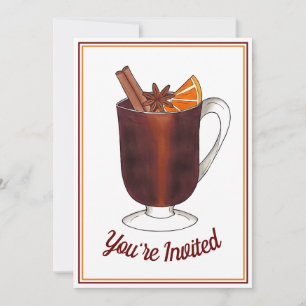 Convite Festa de Abertura com Vinho Quentão Party de Aquec