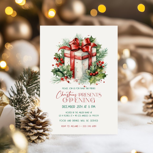 Convite Festa de Abertura de Natal Presente (Criador carregado)