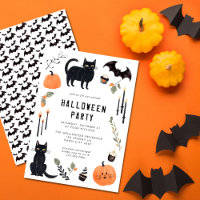 Festa de Abóbora de Gato Bonito do Halloween
