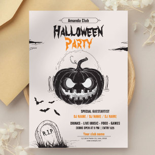 Convite Festa de Abóbora do Halloween