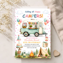 Festa de Acampamento para Meninas de 2 anos
