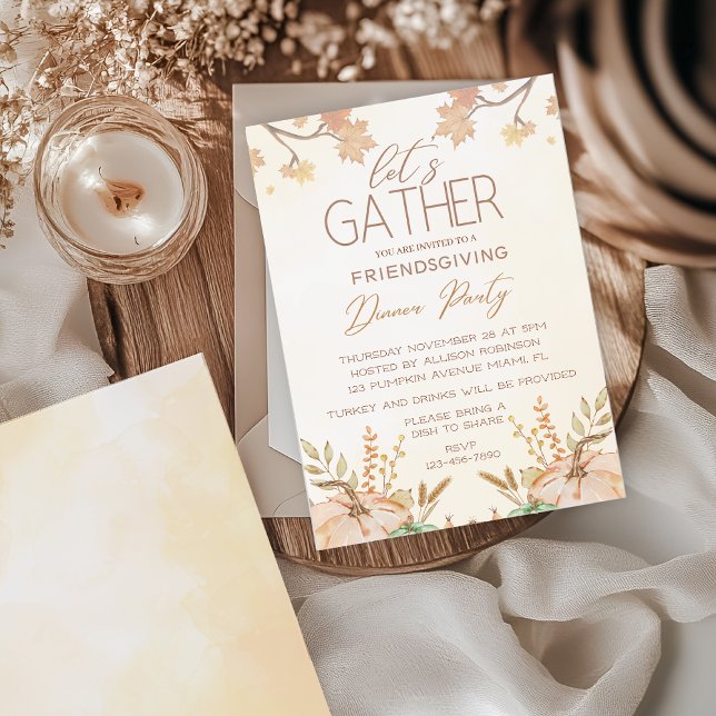 Convite Festa de Ação de Graças Friendsgiving (Criador carregado)