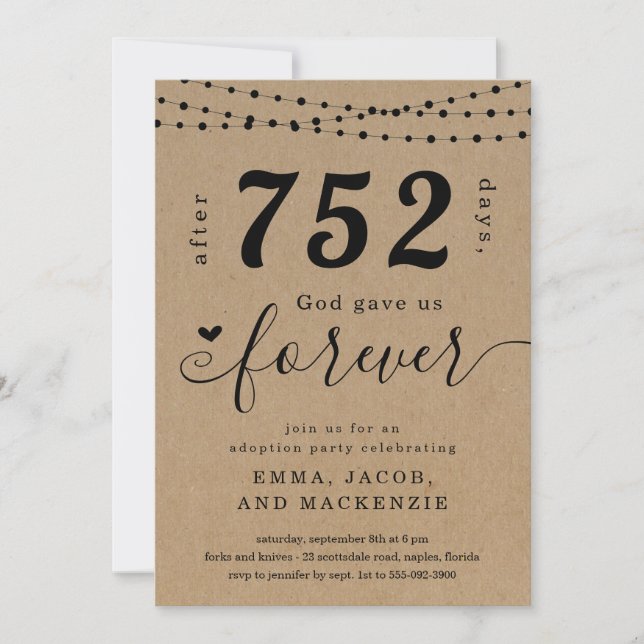 Convite Festa de Adoção/Convite para Celebração do Dia de  (Frente)