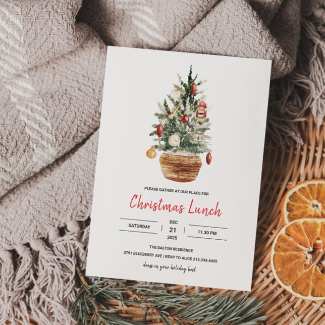 Convite Festa de Almoço de Natal (Criador carregado)