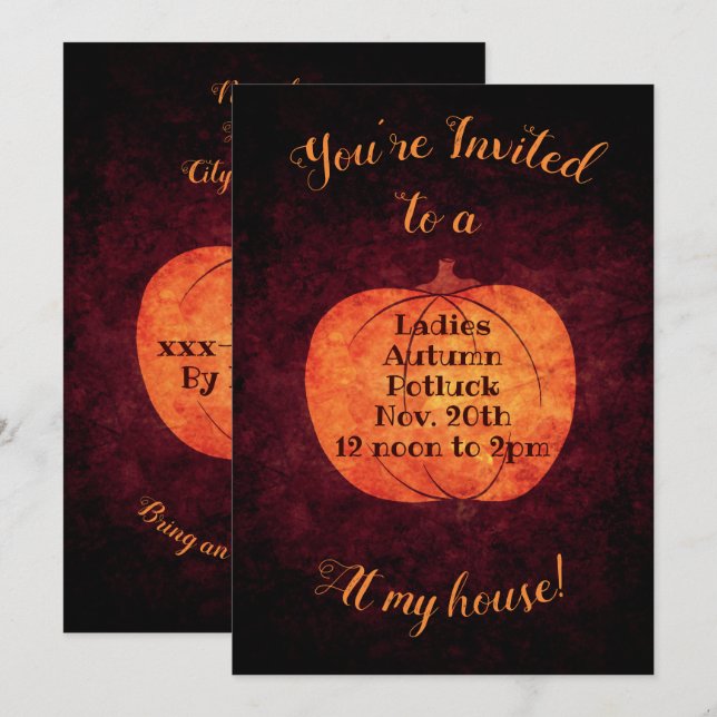 Convite Festa de almoço do outono (Frente/Verso)