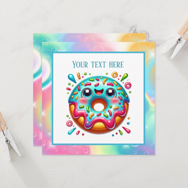 Convite Festa de amantes de donuts (Frente/Verso In Situ)