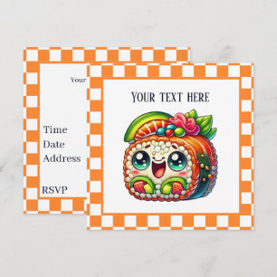 Convite Festa de amantes de sushi