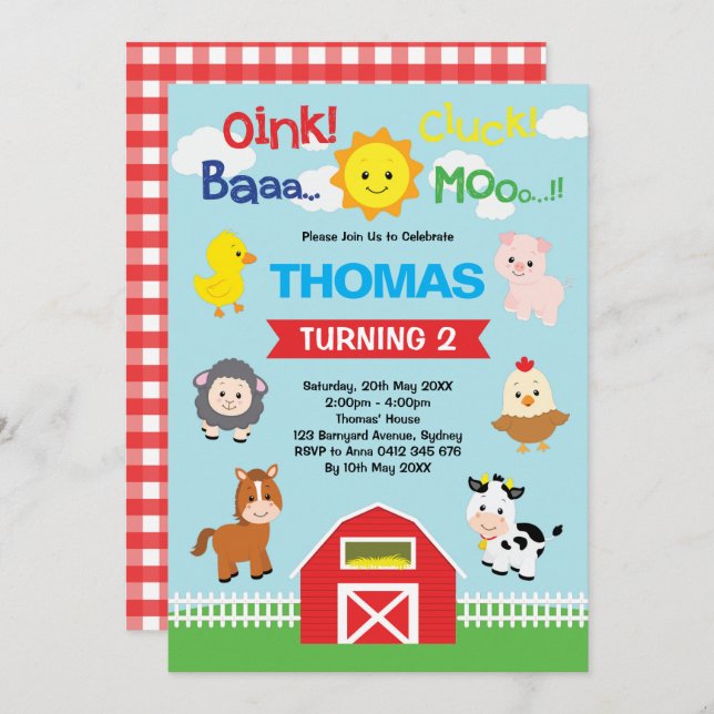 Convite Festa de Animais de Criação de Pestanejo de Bairro (Frente/Verso)