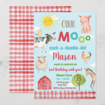 Festa de Animais Vermelhos do velho MacDonald Barn