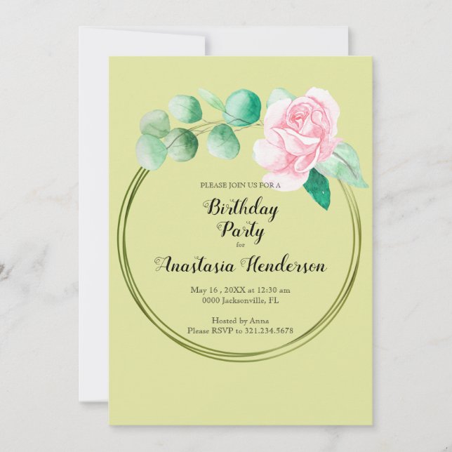 Convite Festa de aniversário. (Frente)