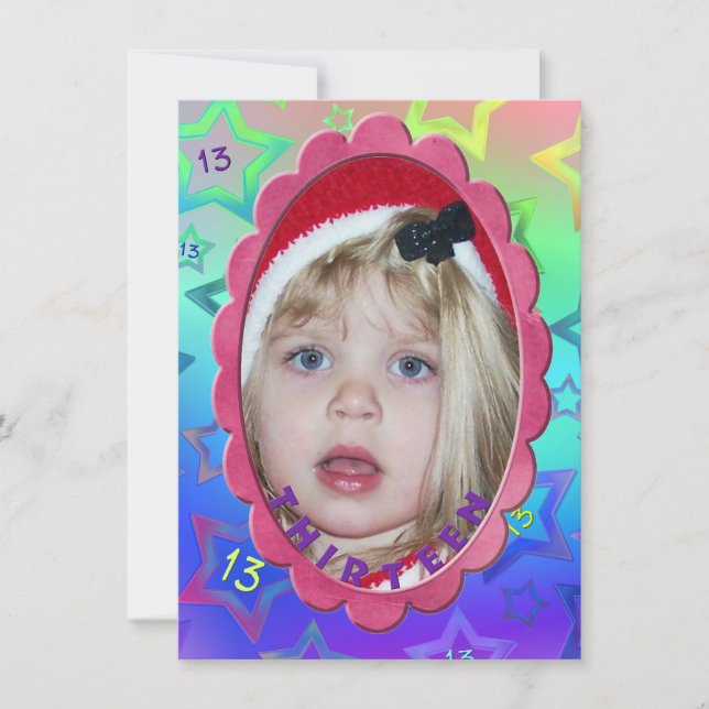 Convite Festa de aniversário 13 (Frente)