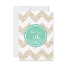 Festa de aniversário 20 Chevron Escolher Placa Pla