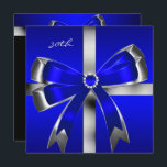 Convite Festa de aniversário 30 Arco de Prata Azul Real<br><div class="desc">30 Royal Blue Silver Jewel Arco Party. Elegante. Zizzago criou este design Direitos Autorais 2010. Personalize com seus próprios detalhes e idade. Modelo para Sweet 16, 16, Quinceanera 15, 18, 20, 21ruas, 30, 40, 50, 60, 70, 80, 90, 100, Produto Fabuloso para Mulheres Adultas, Raparigas adolescentes, Zizzago criou esta design....</div>