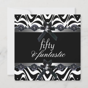 Convite festa de aniversário 50ª distribuição prateada pre