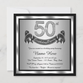 Convite Festa de aniversário 50ª prata