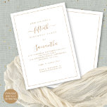 Convite Festa de aniversário 50 da borda do script Dourado<br><div class="desc">Borda de Script Dourada Elegante 50ª Festa de aniversário. Disponível digitalmente ou impresso. Um design de texto moderno minimalista para o seu 50º, que é totalmente personalizável, com uma fronteira de solteiro. Altere as palavras conforme necessário e você também pode alterar as cores do texto e do plano de fundo,...</div>