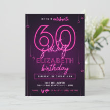 Festa de aniversário 60ª cor-de-rosa - Brilho de V