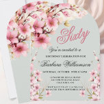 Convite Festa de aniversário 60ª Elegância do Arco Floral<br><div class="desc">Comece esta comemoração especial de 60 anos em um estilo elegante com este belo e gentil convite de arco floral com cores aquáticas pintadas manualmente e flores silvestres mistas. Todo o texto pode ser personalizado para o seu partido, incluindo a idade do convidado de honra. Se você tiver algum pedido...</div>