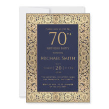 Festa de aniversário 70 Elegante Dourado Elegante 