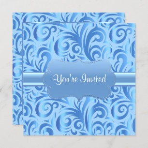 Convite festa de aniversário 85 Azul, Prata e Verdadeiro