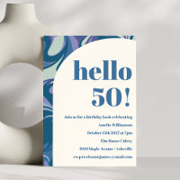 Festa de aniversário abstrato azul Na moda do espi