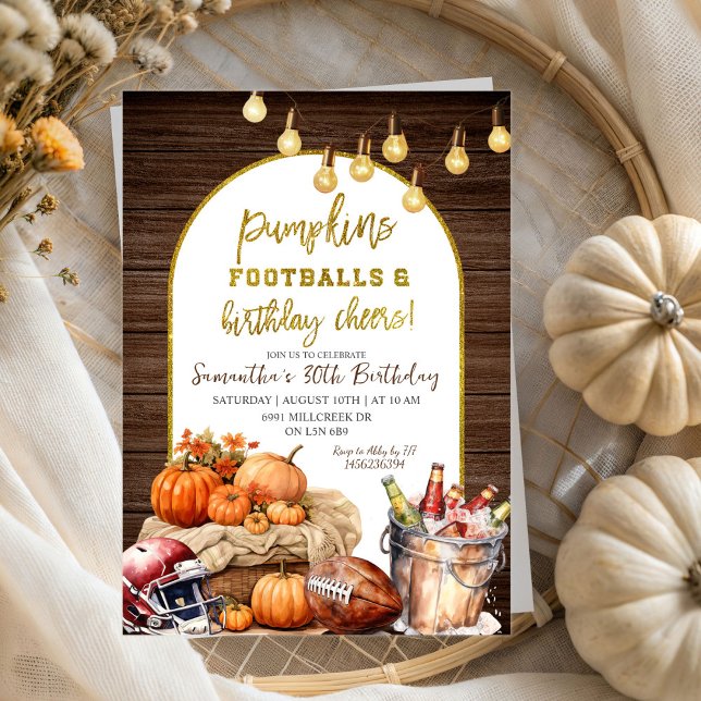 Convite Festa de aniversário Adulta De Cervejas De Futebol (Criador carregado)