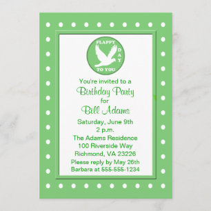 Convite Festa de aniversário adulta engraçada do pássar