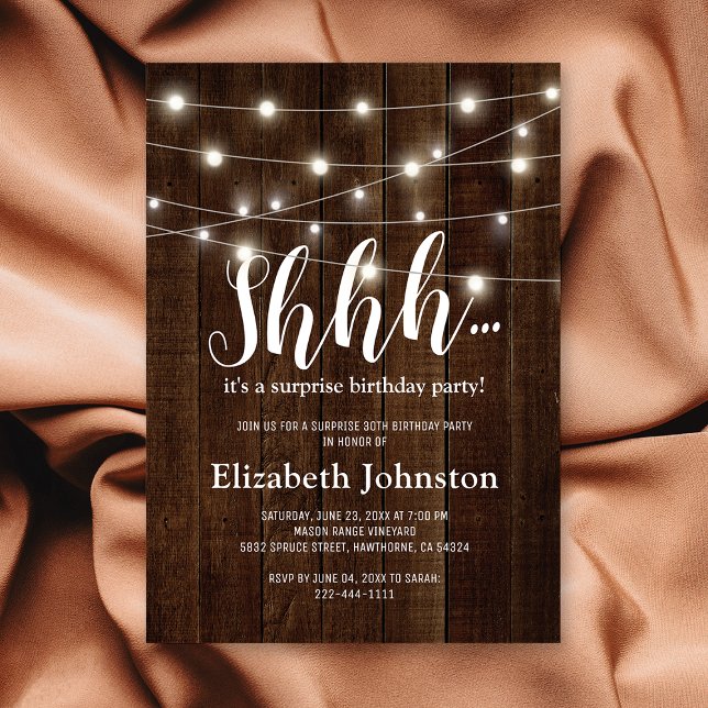 Convite Festa de Aniversário Adulto Rústico no Campo com S (Criador carregado)